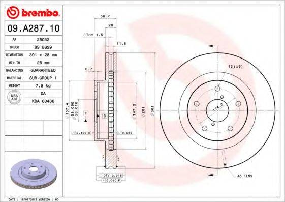 BRECO BS8629 гальмівний диск