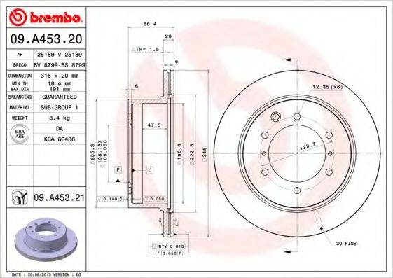 BRECO BS8799 гальмівний диск