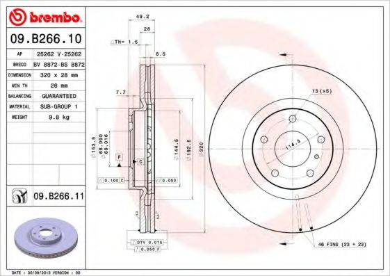 BRECO BS8872 гальмівний диск