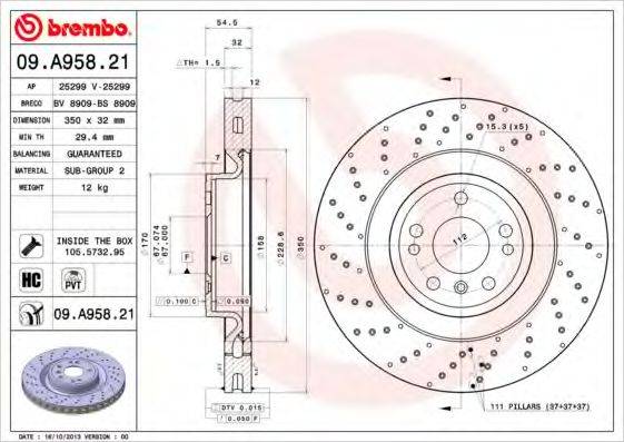 BRECO BV8909 гальмівний диск