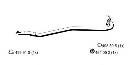 ERNST 670418 Труба вихлопного газу