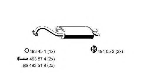ERNST 687010 Глушник вихлопних газів кінцевий