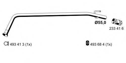 ERNST 048453 Труба вихлопного газу
