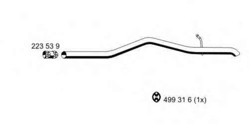 ERNST 332545 Труба вихлопного газу