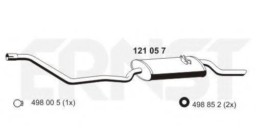 ERNST 121057 Глушник вихлопних газів кінцевий