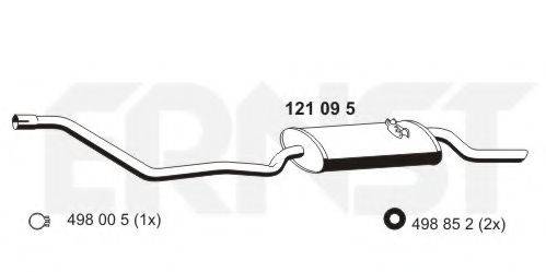 ERNST 121095 Глушник вихлопних газів кінцевий