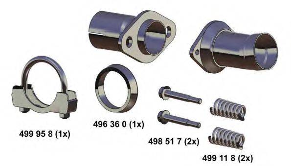 ERNST 043540 Рем. комплект, труба вихлопного газу