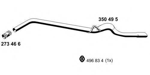 ERNST 350495 Труба вихлопного газу