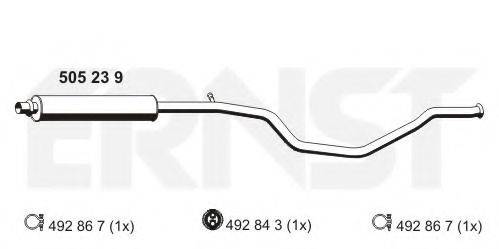 ERNST 505239 Середній глушник вихлопних газів