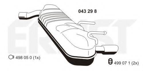 ERNST 043298 Глушник вихлопних газів кінцевий