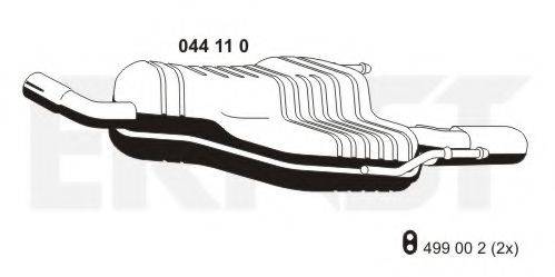 ERNST 044110 Глушник вихлопних газів кінцевий