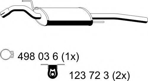 ERNST 133227 Глушник вихлопних газів кінцевий