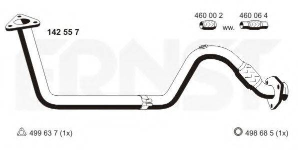 ERNST 142557 Труба вихлопного газу