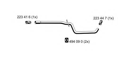 ERNST 155410 Труба вихлопного газу