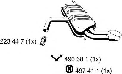 ERNST 202183 Глушник вихлопних газів кінцевий