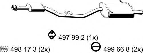 ERNST 273053 Глушник вихлопних газів кінцевий