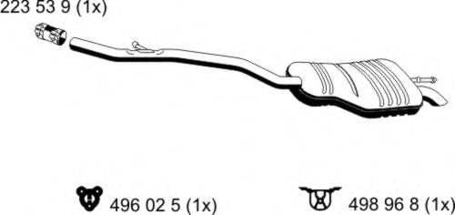 ERNST 275095 Глушник вихлопних газів кінцевий