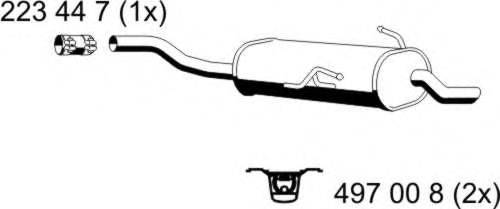 ERNST 283045 Глушник вихлопних газів кінцевий