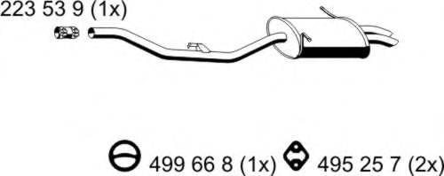 ERNST 284073 Глушник вихлопних газів кінцевий