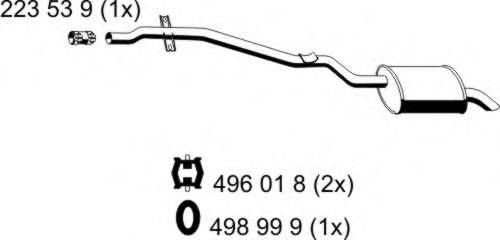 ERNST 290135 Глушник вихлопних газів кінцевий