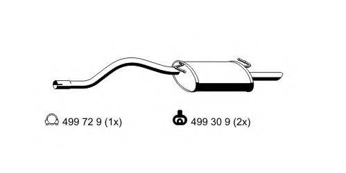 ERNST 311274 Глушник вихлопних газів кінцевий
