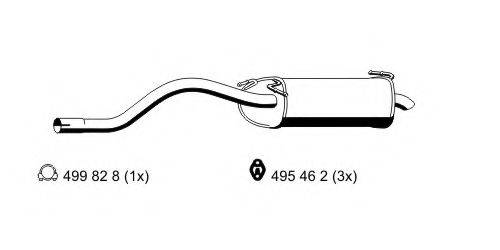 ERNST 313179 Глушник вихлопних газів кінцевий