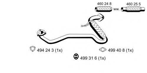 ERNST 330473 Труба вихлопного газу