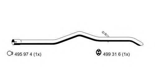 ERNST 330565 Труба вихлопного газу