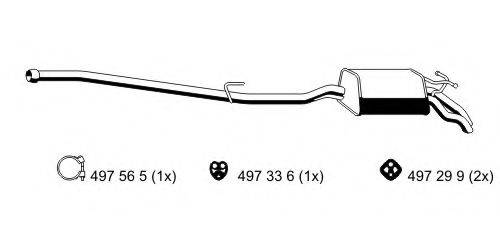 ERNST 351003 Глушник вихлопних газів кінцевий