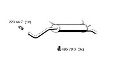 ERNST 525053 Глушник вихлопних газів кінцевий