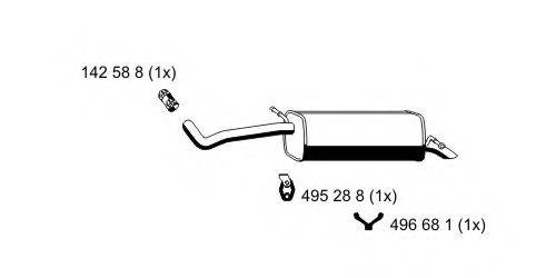 ERNST 645041 Глушник вихлопних газів кінцевий