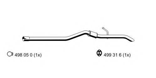 ERNST 331036 Глушник вихлопних газів кінцевий