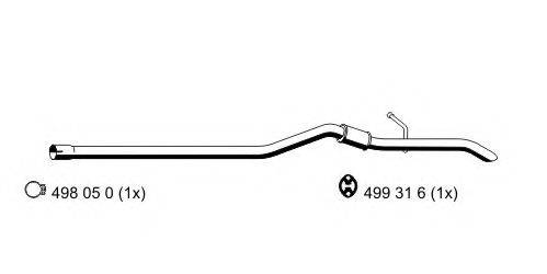 ERNST 331043 Глушник вихлопних газів кінцевий