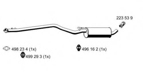 ERNST 331272 Середній глушник вихлопних газів