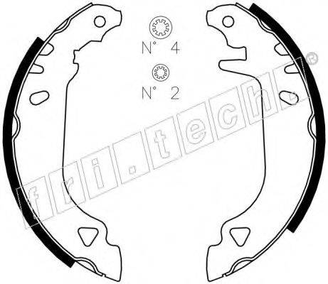 FRI.TECH. 1034090S Комплект гальмівних колодок