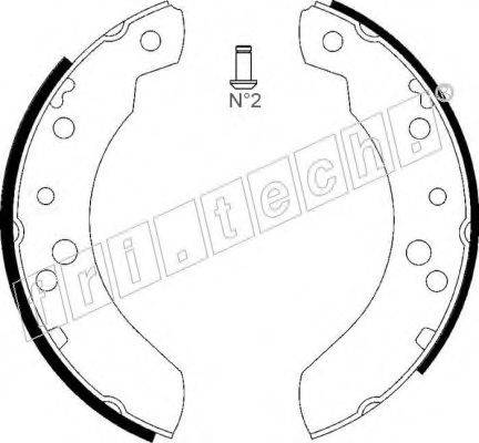 FRI.TECH. 1040126 Комплект гальмівних колодок