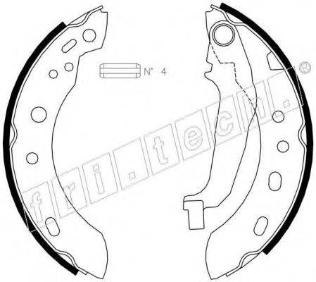 FRI.TECH. 1067189 Комплект гальмівних колодок