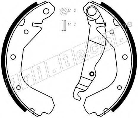 FRI.TECH. 1073162 Комплект гальмівних колодок