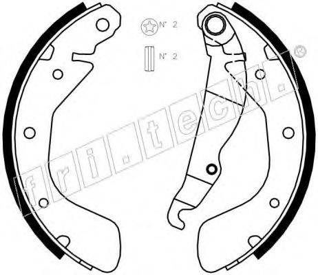 FRI.TECH. 1073166 Комплект гальмівних колодок