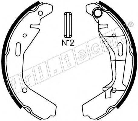 FRI.TECH. 1073176 Комплект гальмівних колодок