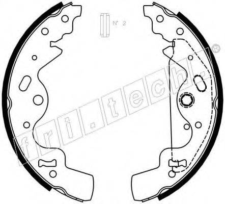 FRI.TECH. 1092308 Комплект гальмівних колодок