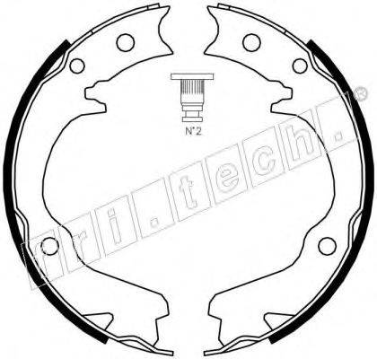 FRI.TECH. 1110336 Комплект гальмівних колодок, стоянкова гальмівна система