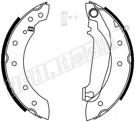 FRI.TECH. 1127270 Комплект гальмівних колодок