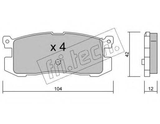 FRI.TECH. 2420 Комплект гальмівних колодок, дискове гальмо