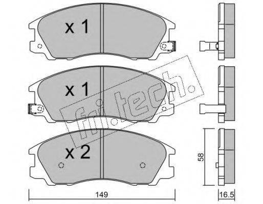 FRI.TECH. 5220 Комплект гальмівних колодок, дискове гальмо