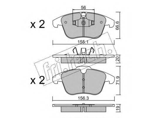 FRI.TECH. 6910 Комплект гальмівних колодок, дискове гальмо