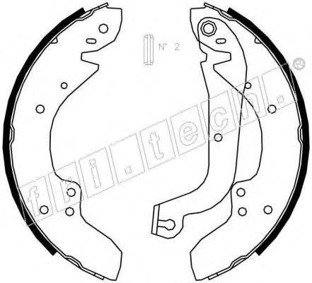FRI.TECH. 17403 Комплект гальмівних колодок