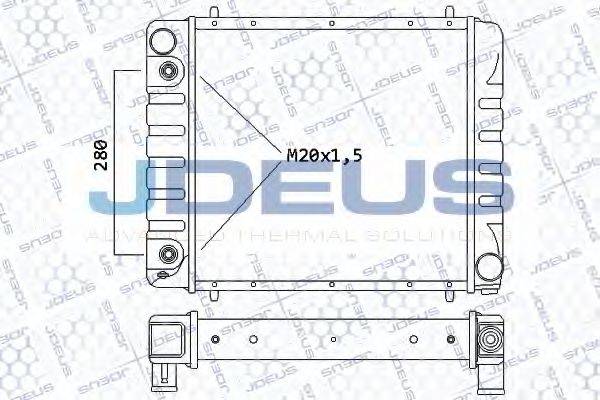 JDEUS 002M23 Радіатор, охолодження двигуна