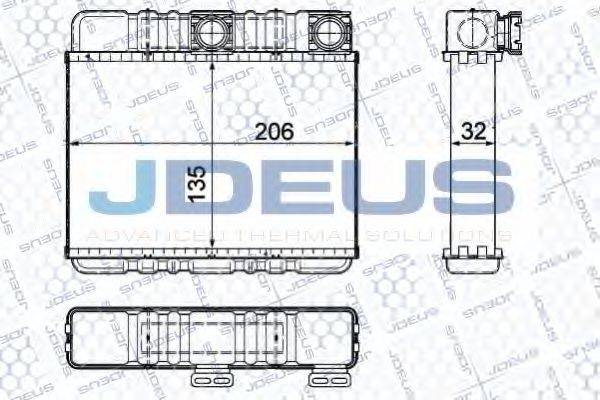 JDEUS 205M16 Теплообмінник, опалення салону