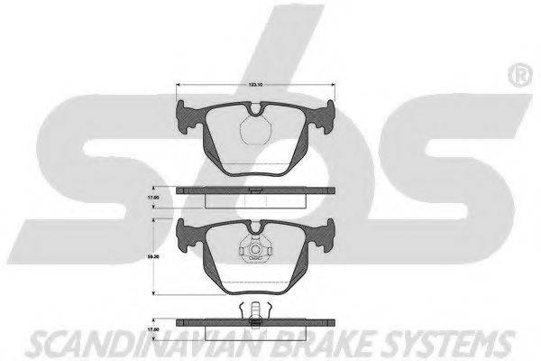 SBS 1501221515 Комплект гальмівних колодок, дискове гальмо